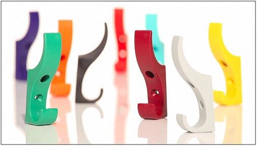 Durahook (TM) unbreakable plastic coat hook,