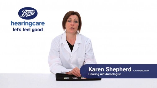 Karen Shepherd appearing on Boot's hearingcare product web video by Vivid Photo Visual
