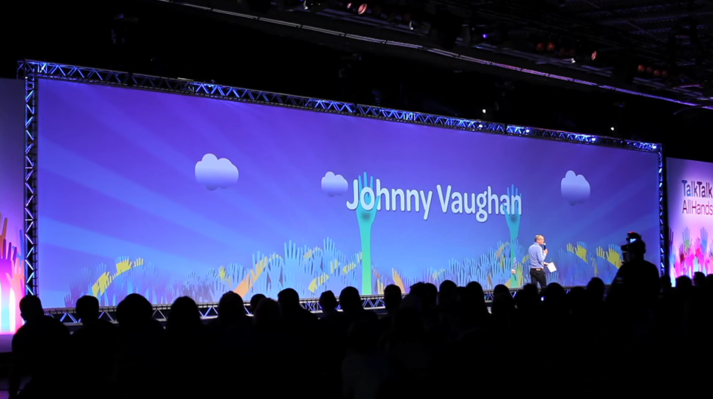 Talk Talk Event Video Production Cameraman Johnny Vaughan