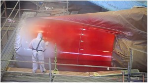 Virgin Atlantic Boeing 747 engine repaint