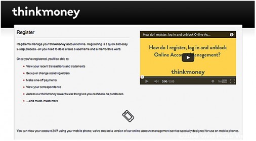 Web Video used to help the registering process.